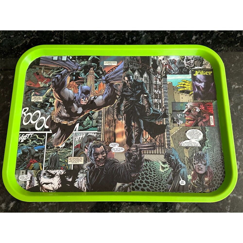 Handmade Batman & Joker Comic Book Collage Tray